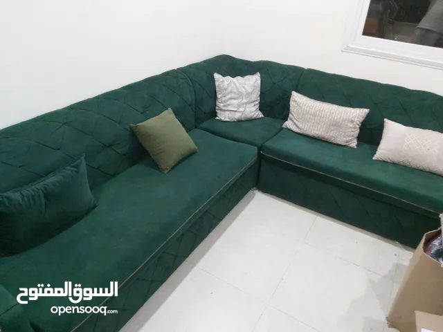 Green L-Shape Sofa 