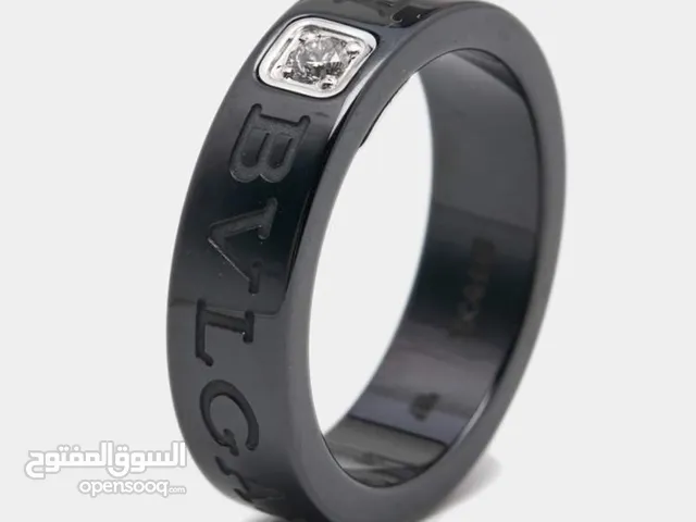 Genuine Bvlgari Bvlgari Black Ceramic & 18 K White Gold Ring – size us 15 retail price 750 BD