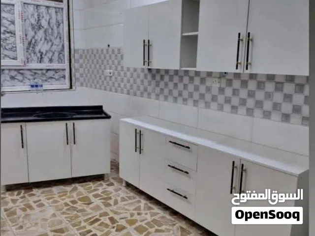 كاونتر خشب MDF ارضي وملحق قياس مترين وسنك متر و20 مرمر