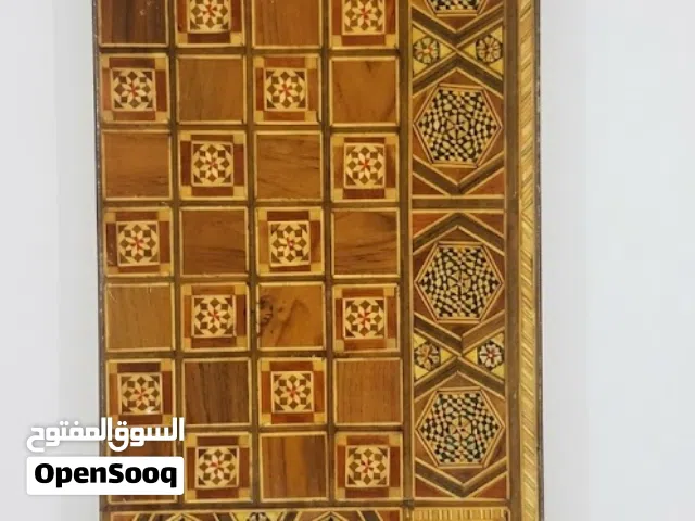 طاولة زهر "أنتيك" شغل دمشقي فاخر وحجم كبير (50×25 سم)