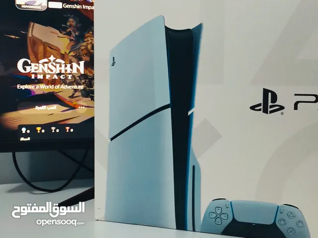 ps5 slim 1T جديد فيه العاب