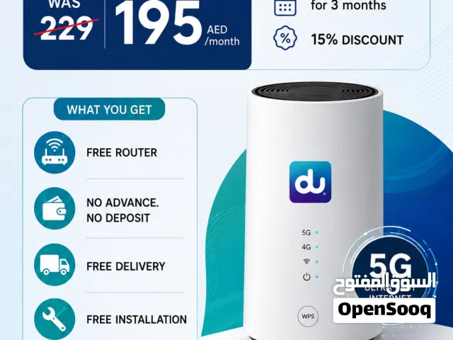 Du Home wifi internet connection all over UAE