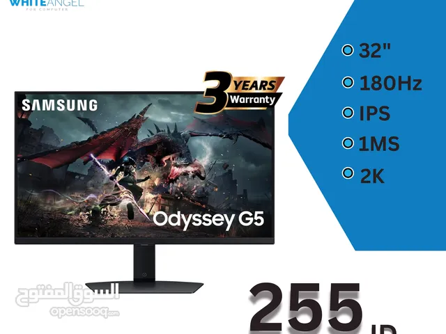 Samsung Odyssey G5 – شاشة 32" QHD بمعدل تحديث 180Hz
