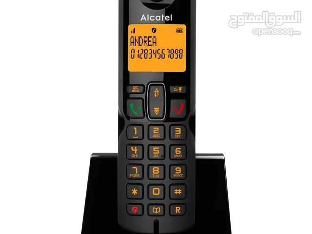 تلفون ارضي لاسلكي الكتيل Alcatel S280 DECT Phone Caller ID Black, Orange