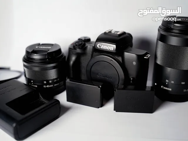 Canon M50 Mark II + عدستين + بطاريتين – بحالة ممتازة