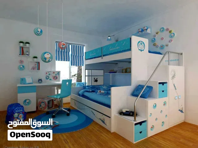 غرفة أطفال كاملة في قطعة واحدة سرير دريم سرير دورين (3*1) خشب زان استغلال مثالي للمساحات الضيقة