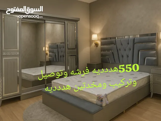 غرفة نوم ماستر فاخرة مصنوعة من أجود أنواع الخشب لاتيه 18 ملم، مطلية بدهان تركي عالي الجودة من نوع مي