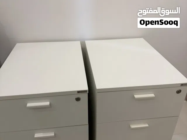 Pair of Matching brand BAFCO 3-Drawer White Mobile Office size 56x41 cm