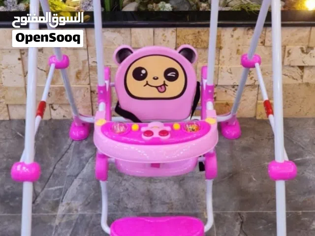 اكبر مرجيحه اطفال مع حمايه وحزام امان ومظله وموسيقى واضاءه ، قواعد للتثبيت من عمر اشهر لغايه 5 سنوات