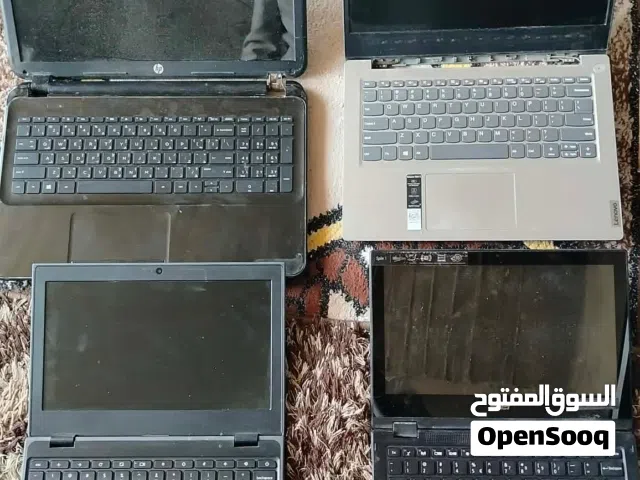لابتوبات عاطلة مع قطع غيار حاسبات واغراض لابتوبات اخرى للبيع