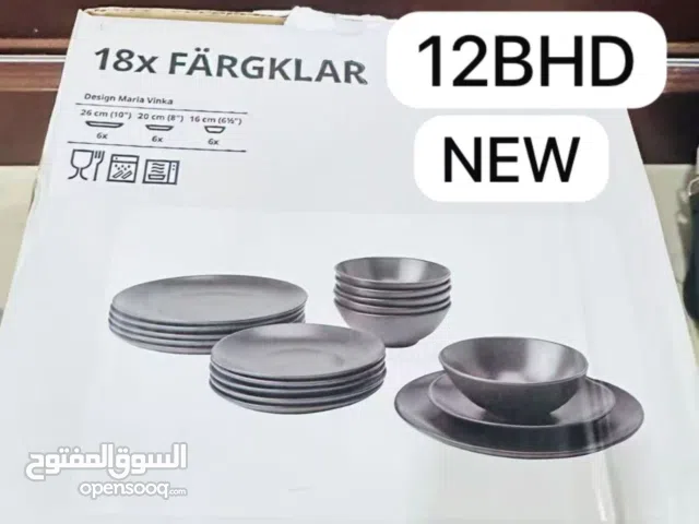 IKEA 18-piece service, matt dark grey 18-piece service, matt light grey