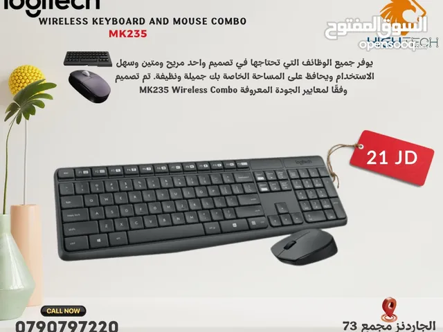 لوجيتك ماوس وكيبورد وايرلس LOGITECH MK-220 KEYBOARD AND MOUSE COMBO SET