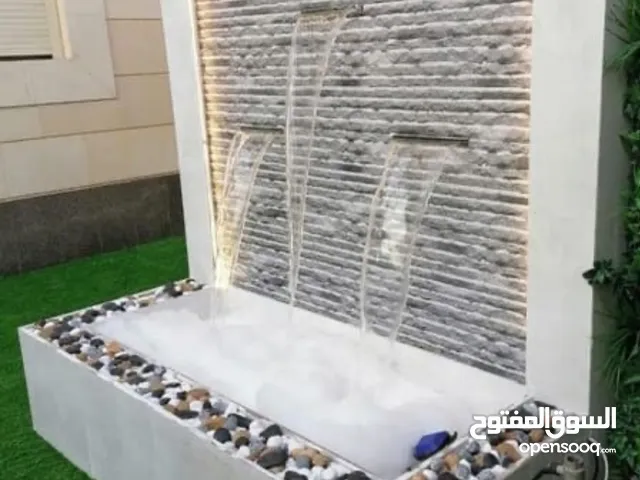 تصميم وتنفيذ شلالات ونوافير وتركيب جميع انواع البلاط