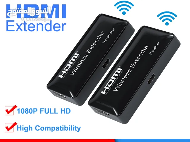 Mini 150m 1080P Wireless HDMI Extender وصلة اتش دي لاسلكي قطعتين