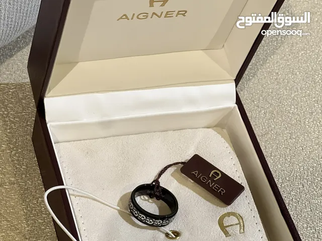 خاتم ايجنر AIGNER رجالي راقي جداا ومميز لون اسود مقاس 60