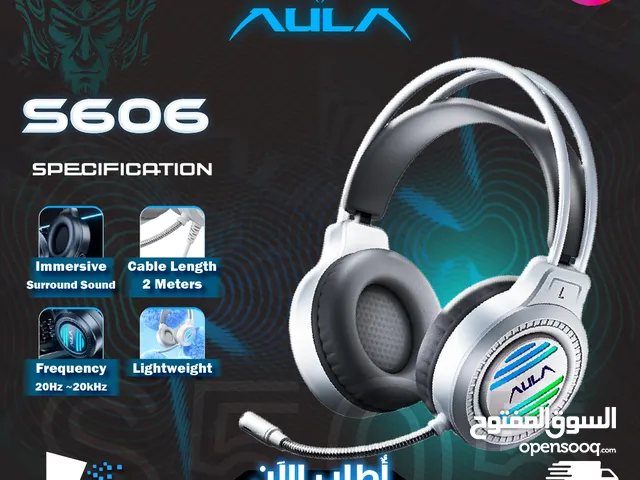 سماعات جيمنغ محيطية مضيئة أفضل الانواع  Aula Headset S606  Gaming RGB Lights OG