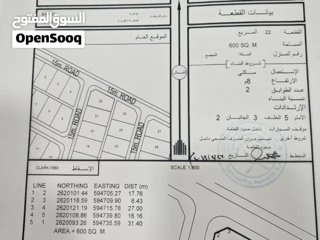 أرض في بركاء المزرع الحرادي
