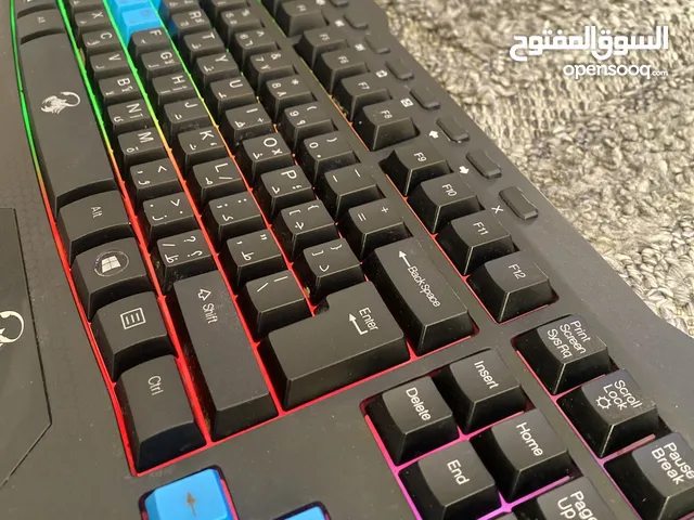 ماوس وكيبورد قيمنق سلكي لد يشبك على البلايستيشن استعمال حشمه