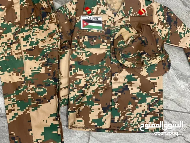بدلات  ملابس عسكريه و امن عام و درك  و قوات خاصه و جيش   للأطفال
