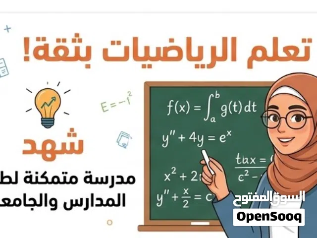 معلمة رياضيات متخصصة لجميع المراحل الدراسية.