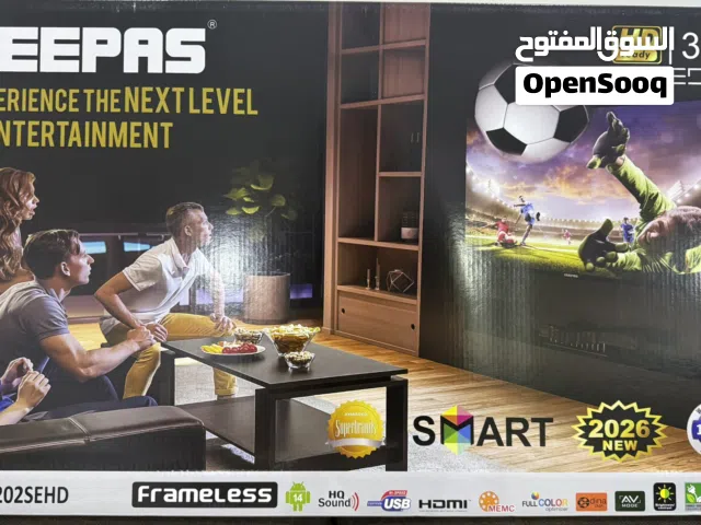 تلفزيون GEEPAS سمارت 32 بوصه جديد بالكرتون