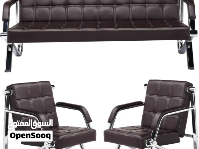 طقم جلوس طقم جلد فاخر جلسه مكتبيه طقم مكتبي sofa office table set office set صوفا جسه مكتبيه خمسة ..