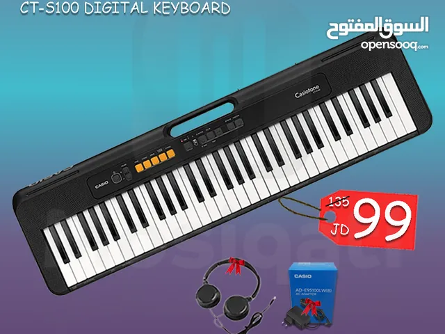 اورغ كاسيو 61 مفتاح مع المحول الاصلي وهيدفون مكفول من الوكيل دكان بيانو Casio CT-S100 Keyboard