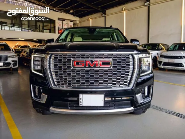 GMC YUKON DENALI 2023 جي ام سي يوكون دينلي ضمان شركة المنصور لونها اسود والداخل بيجي وبني فل مواصف