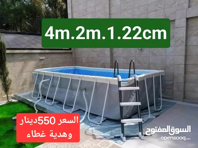 مسبح INTEX الامريكي الفاخر بطول 4متر وعرض 2متر وعمق رهيب 1.22متر الان متوفر بسعر خاص ومميز