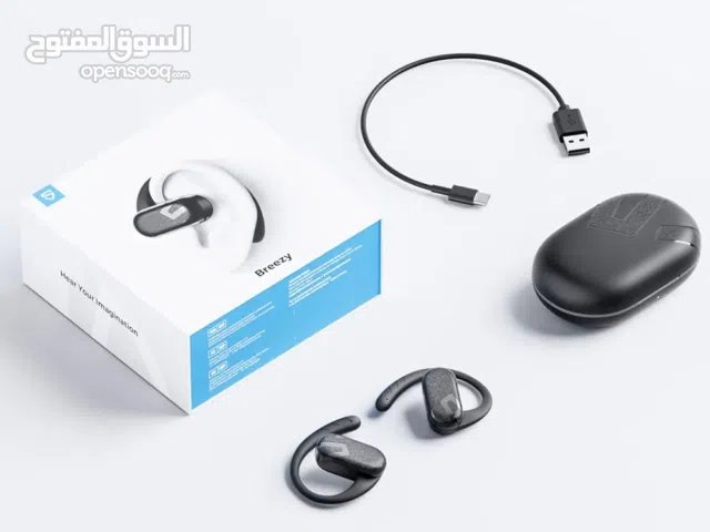 SoundPEATS Breezy Open-Ear Earbuds, 90° Adjustable Sports Headphones, Bluetooth 5.4 Headset