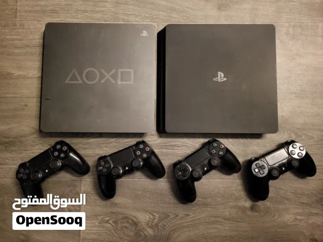 PS4 Slim 1TB Limited edition اثنين بلايستيشنات فور سلم هارد 500GB و 1TB مع يدات وكالة وضمان 12.02