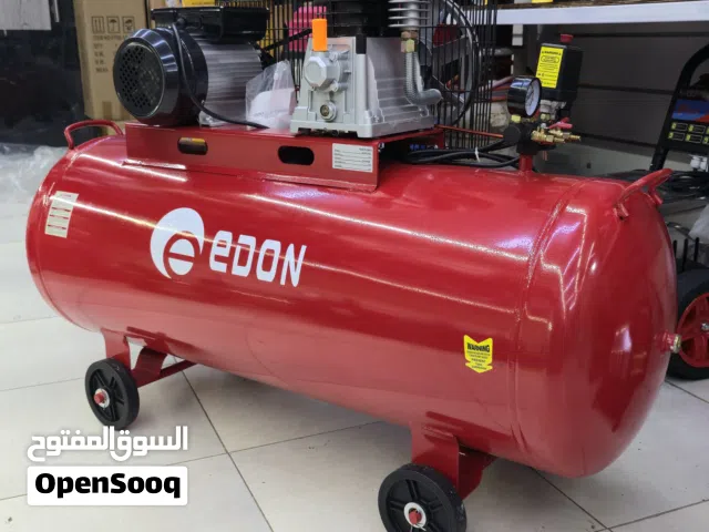 كمبريسر هواء كبير 200 لتر مكينة بريشر الهواء جان Large compressor EDON هيد الكبير المعبيلة جراج صبغ