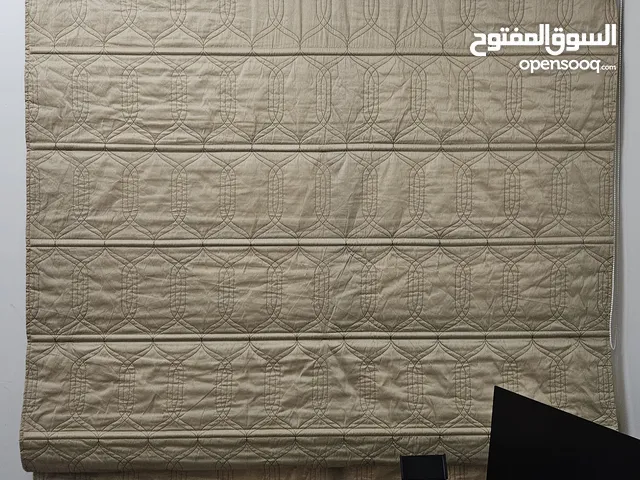 Roman Blind – Beige Pattern – Approx. 180cm (W) x 187cm (Drop) – With Headrail & Chain