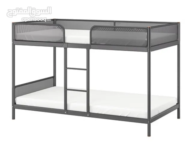 Ikea bunk bed frame (no mattress) dark gray 90x200 cm