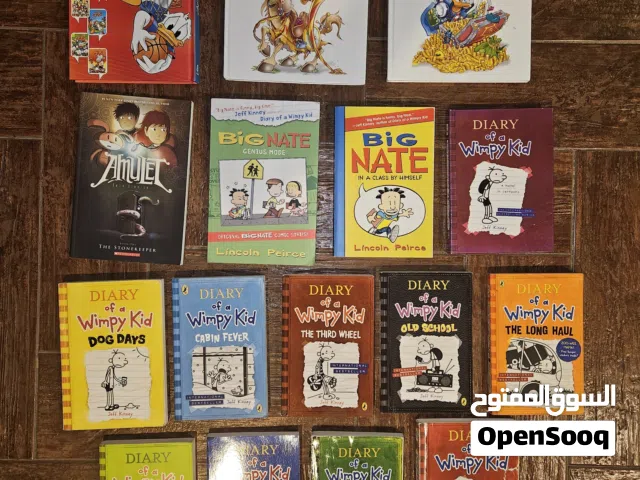 كتب جديدة ومستعمل كالجديد     New and like new books Wimpy kid and comics