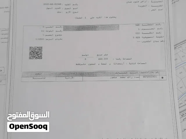 أرض للبيع في الجويدة – عمّان