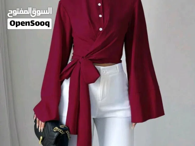 قميص خمري ربط