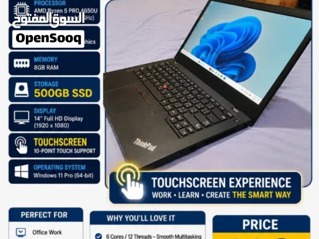 Lenovo ThinkPad L14 – Touchscreen for Sale Negotiable Ryzen 5 Pro 8GB RAM 500GB SSD 14”FHD 110BHD