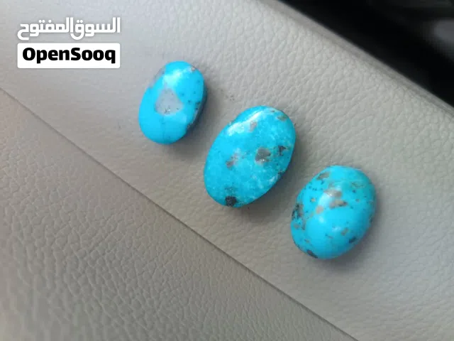 3 Pcs Natural Firoza (Turquoise) Cabochon Stones – High Quality