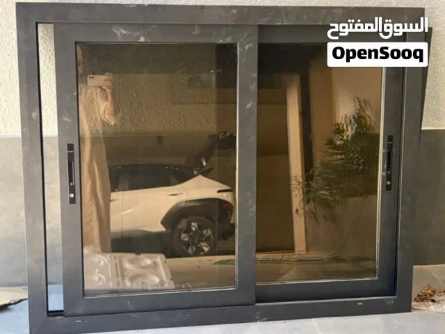 نافذة سلايدنج جديدة رمادية (عرض 1.2م * ارتفاع 1م)
