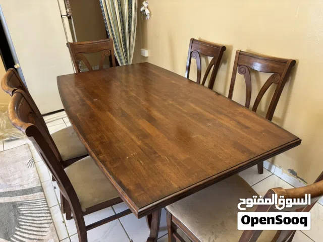طاولة طعام 6 اشخاص خشب. Table wood 6 people