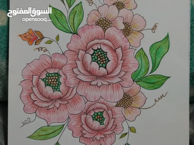 رسم بالالوان الخشبيه