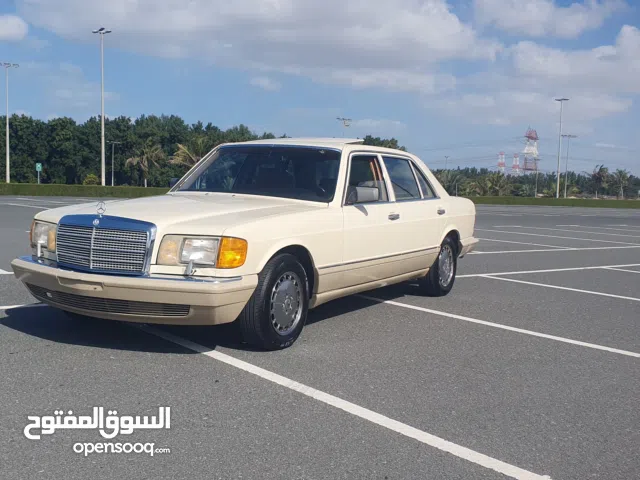 مرسيدس 1990 SEL كلاسيك اوراق جمارك بحالة الوكالة فول اوبشن فتحه كراسي جلد متحركه  الماكينه 420  نضيف