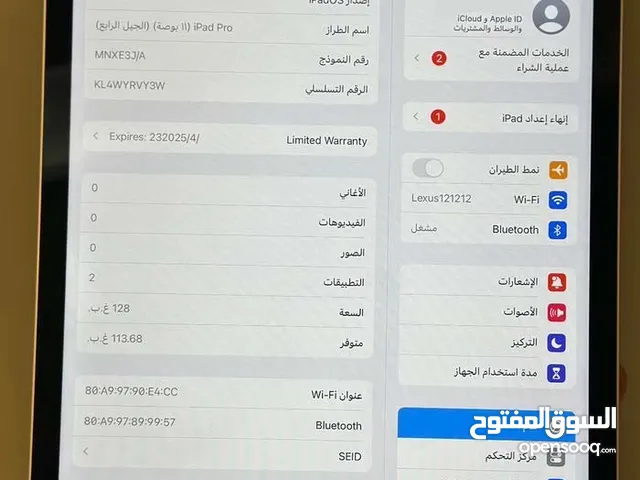 Apple iPad Pro 128 GB in Sana'a