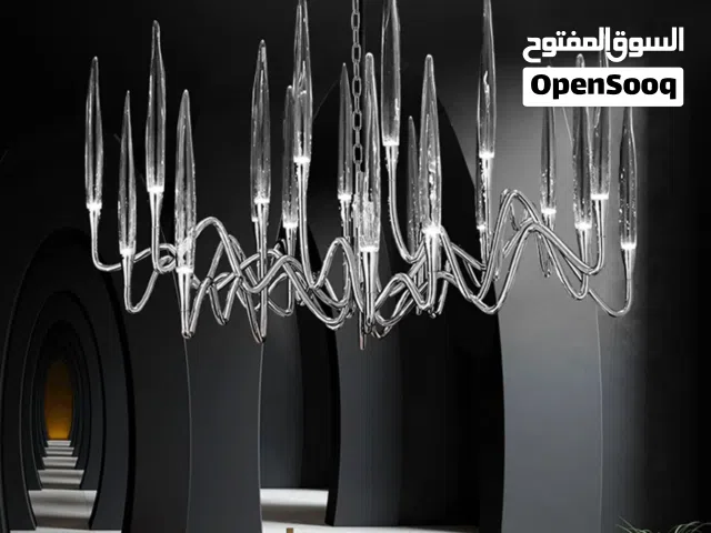 Ebarza “Opus” Chandelier, Lighting, Modern Style, Silver Steel, like new