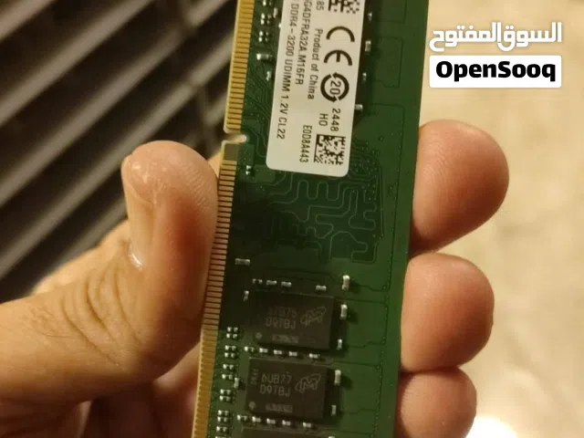 رام 16 جيحا ddr4 cruial 3200 بحالة الوكاله