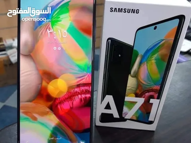 على الفحص Samsung A71 رام 16 جيجا 128 أغراضة والكرتونه الأصلية متوفر توصيل