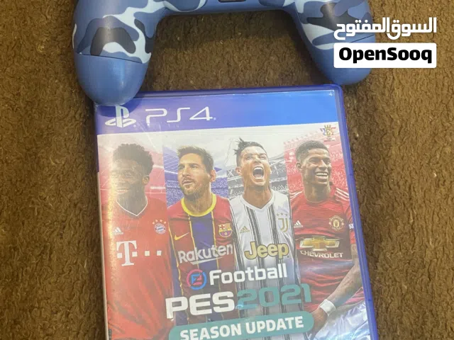 للبيع: لعبة PES 2021 + يد PS4 كوبي بحالة ممتازة 30 JD