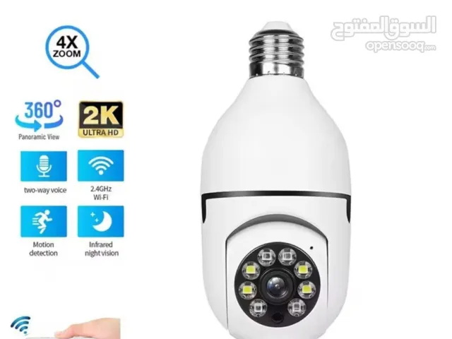 كاميرا المراقبه اللمبه السحريه ptz بجوده 4k تصوير وتسجيل صوت وصورة