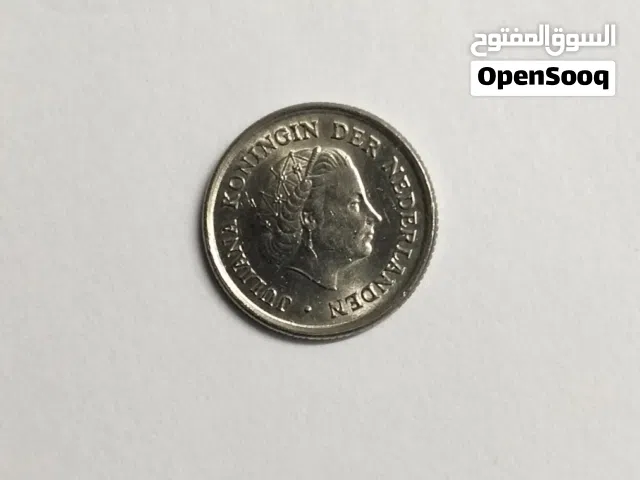 عملة معدنية قديمة فئة 10 سنتات هولندية عام 1964